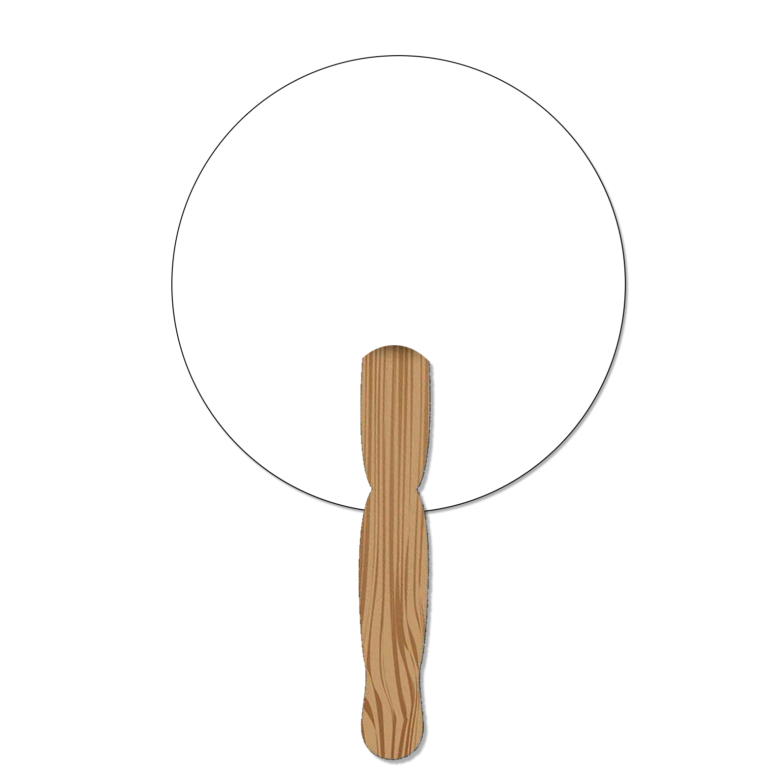 Hand Held Paper Fan - Circle
